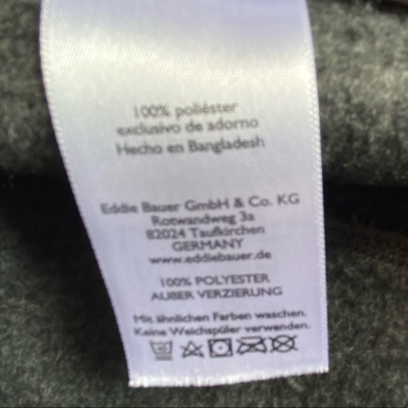 Eddie Bauer Grey fleece Full Zip Men’s Vest with Zip pockets Size S - Picture 7 of 8